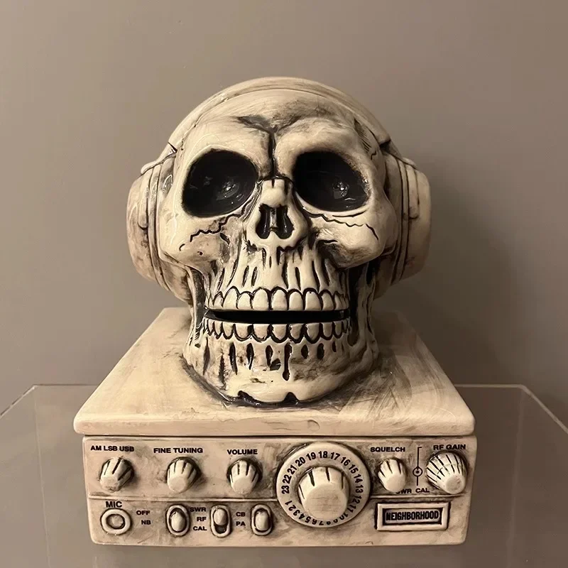Creative Skull Ornament Art Statue Vintage Sculpture Tabletop Skeleton Luxury Home Decor Cool Stuff Halloween Gifts