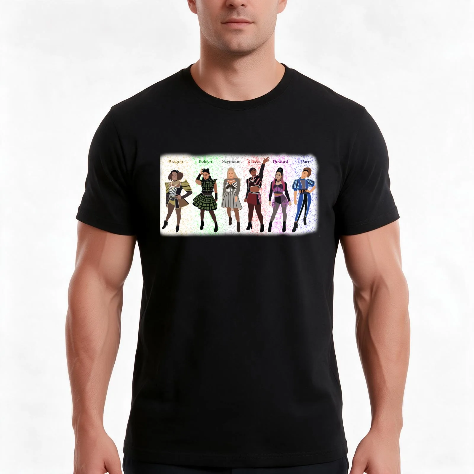 Six Queens T-Shirt Summer Casual Cotton Tee Oversized Streetwear Tops Vintage Graphic Print Loose Fit Short Sleeve