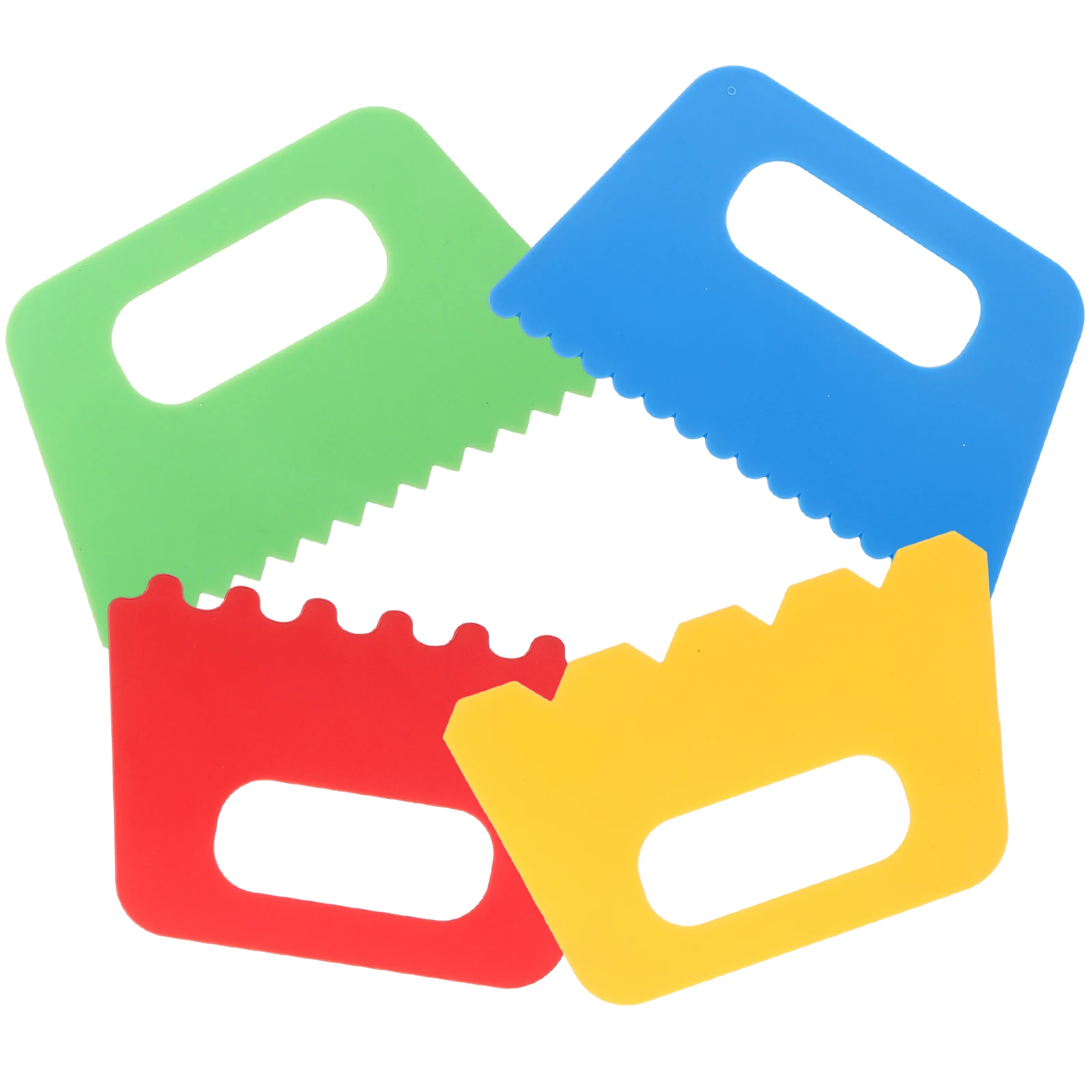 4개입 'S 페인팅 스크래핑 도구 인체공학적 손잡이 드로잉 도구 DIY 그래피티 아트 공예 색소 페인팅 세트