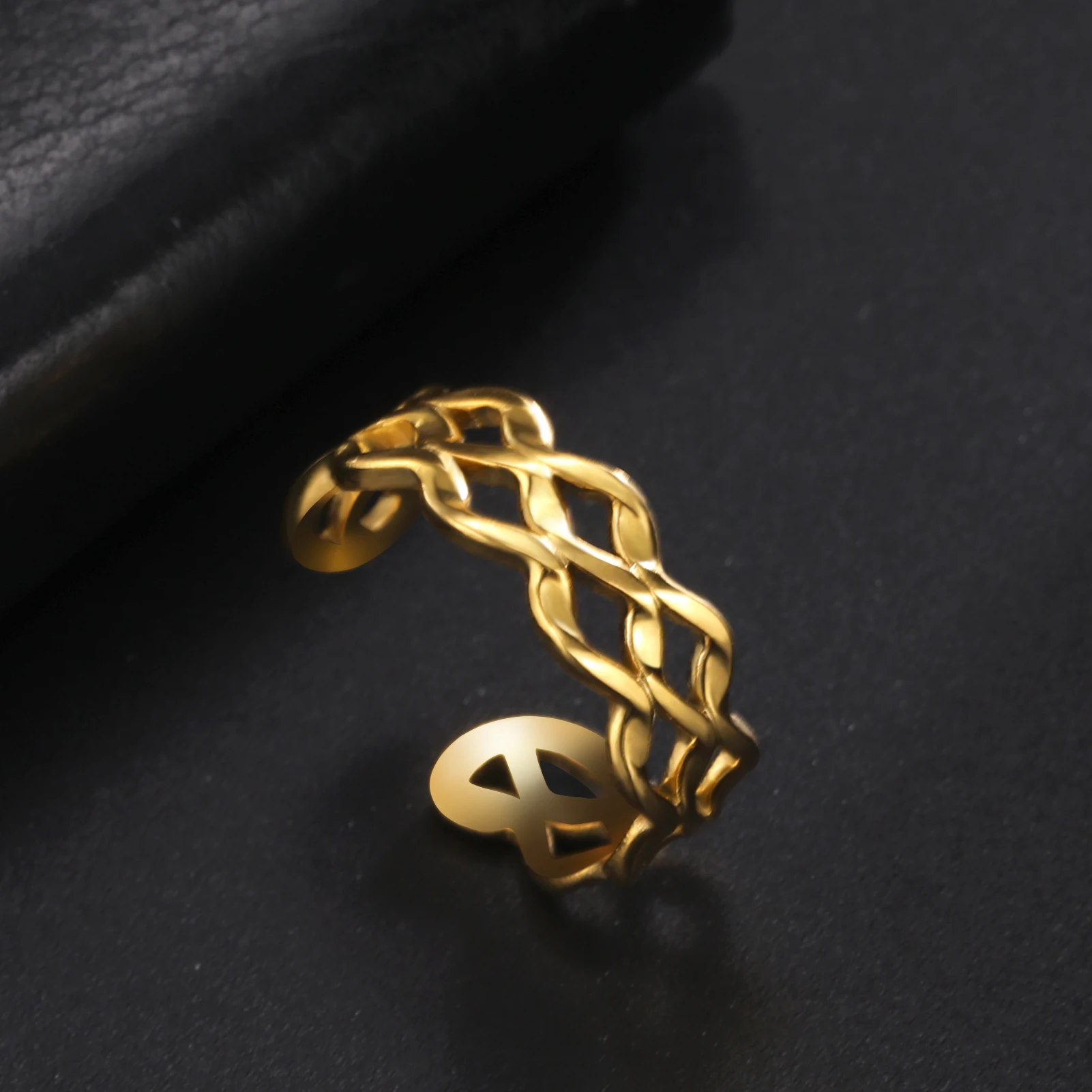 

Amaxer Waves Finger Rings For Women Girl Layered Open Rings Party Birthday Jewelry Friend Gift