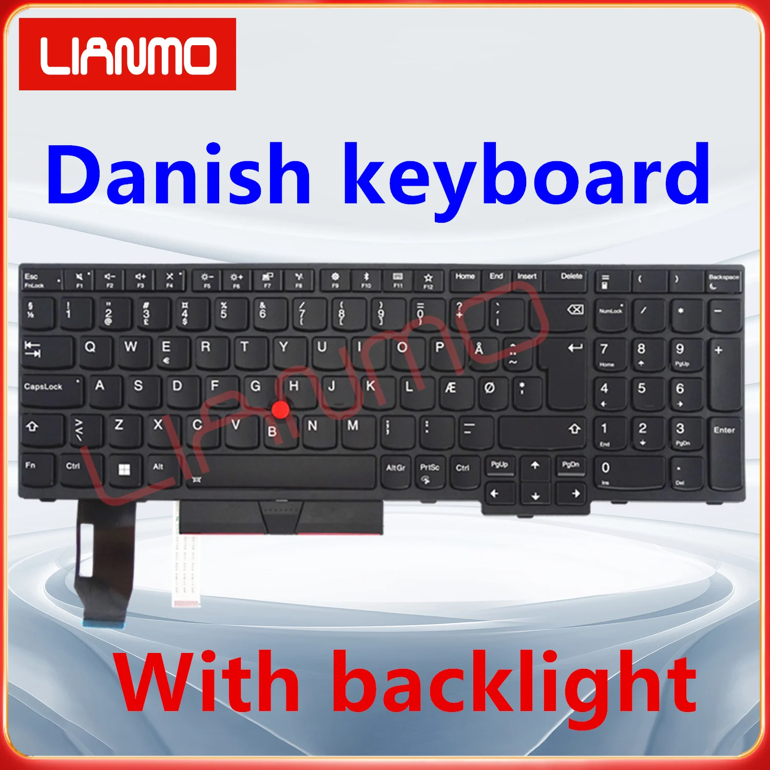 Denmark/German/French/Latin language/Norway Backligh keyboard for Lenovo E580 E585 E590 E595 T590 P53S L580 L590 P52 P72 P53 P73