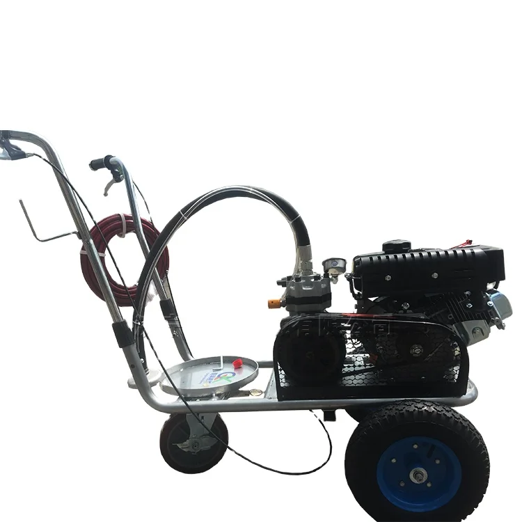 Road marking demarcation machine municipal road parking space hand push rowing machine cold spray painting machine