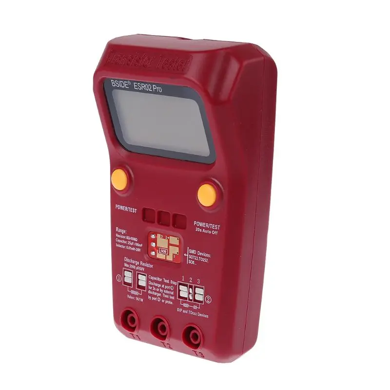ESR02 Pro Digital Transistor Tester Inductor Capacitor Meter LCD Multimeter Transistor Tester for Diode Triode Drop Shipping