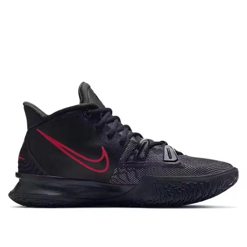 Nike Kyrie 7 shock-absorbing anti-slip wear wear in actual combat basketball shoes for men and women the same black and red