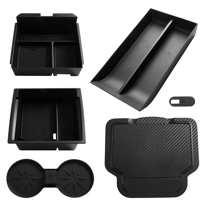 Reliable- Storage Box Cup Holder Kit For Tesla Model Y Juniper 2025-2026& Model YL Center Armrest