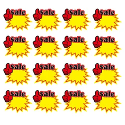 50pcs Commodity Price Tag Promotion Advertising Stickers Explosion Sticker Signs Price Label For Supermaket Store