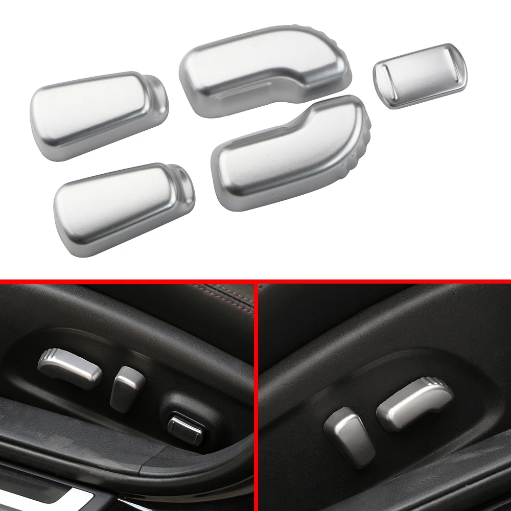 Car Seat Adjustment Button Cover Sticker Fit for Nissan Teana Qashqai J11 Sylphy X-Trail Rogue T32 Murano Chromium Acessories