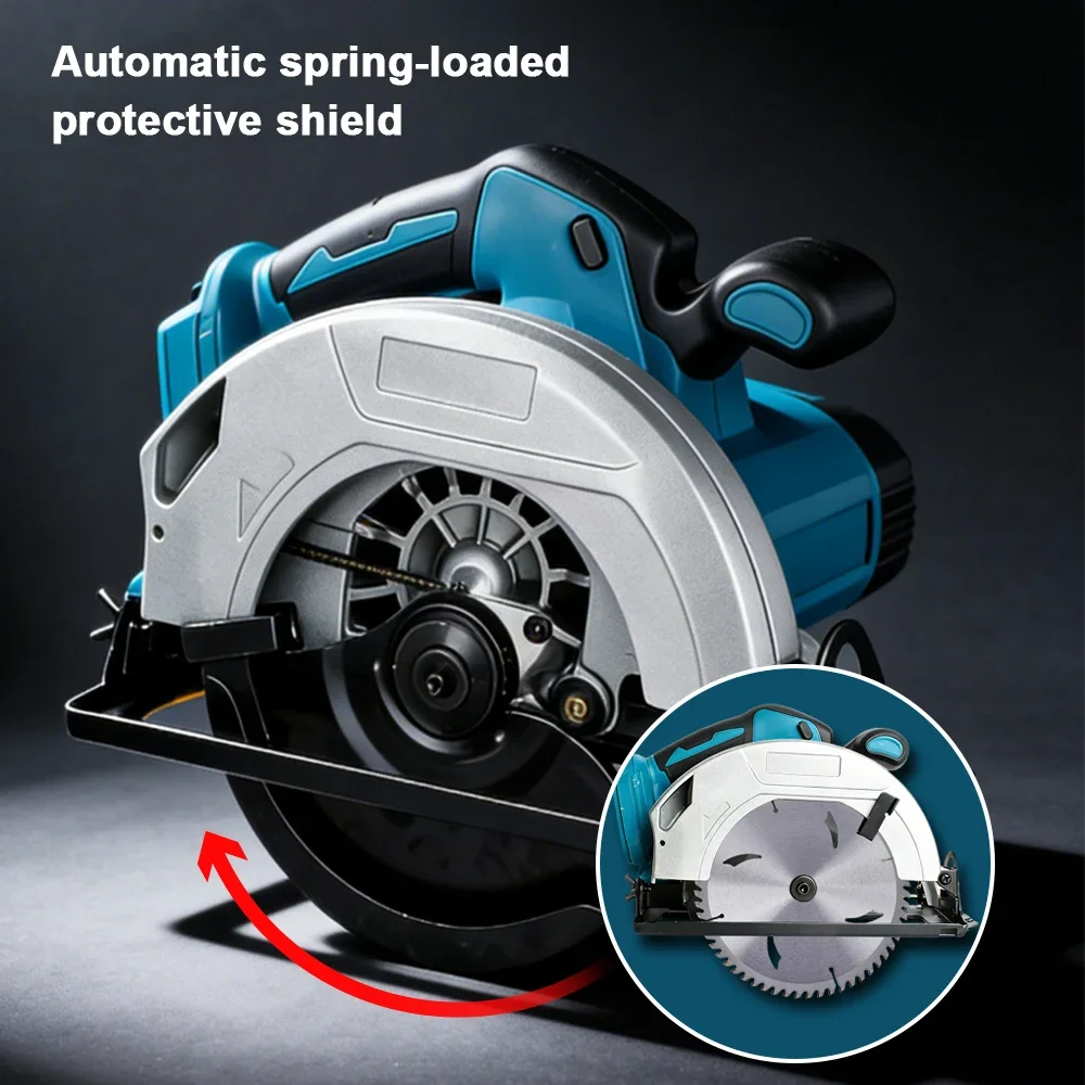 7-inch 5-inch Cordless Circular Saw Brushless Woodworking Saw 45-degree Cutting Angle Adjustment For Makita Battery Pin