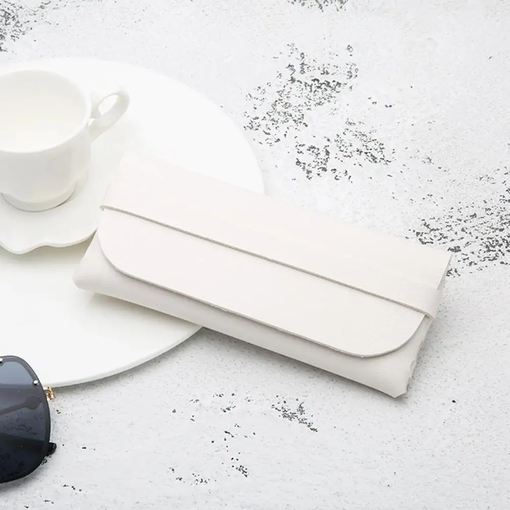 Faux Leather Eyewear Pouch Magnetic Flip Cover Glasses Case Shock-proof Eyewear Protection Adjustable Anti-slip Sunglasses