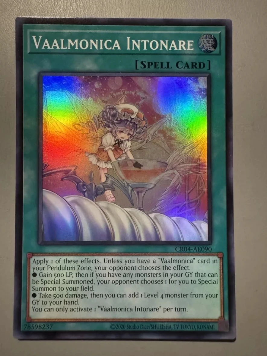 

Yugioh KONAMI Дуэль Монстры CR04-AE090 vaalмоника Intonare супер редкая коллекция с английским языком Мятная карточка