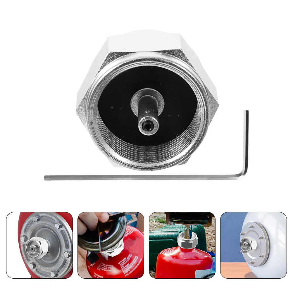 

2 Pcs Stove Converter Head Camping Adapter Gas Bottle Adaptor Tank Sports Adapters Burner Connector 6061 Aluminum Travel
