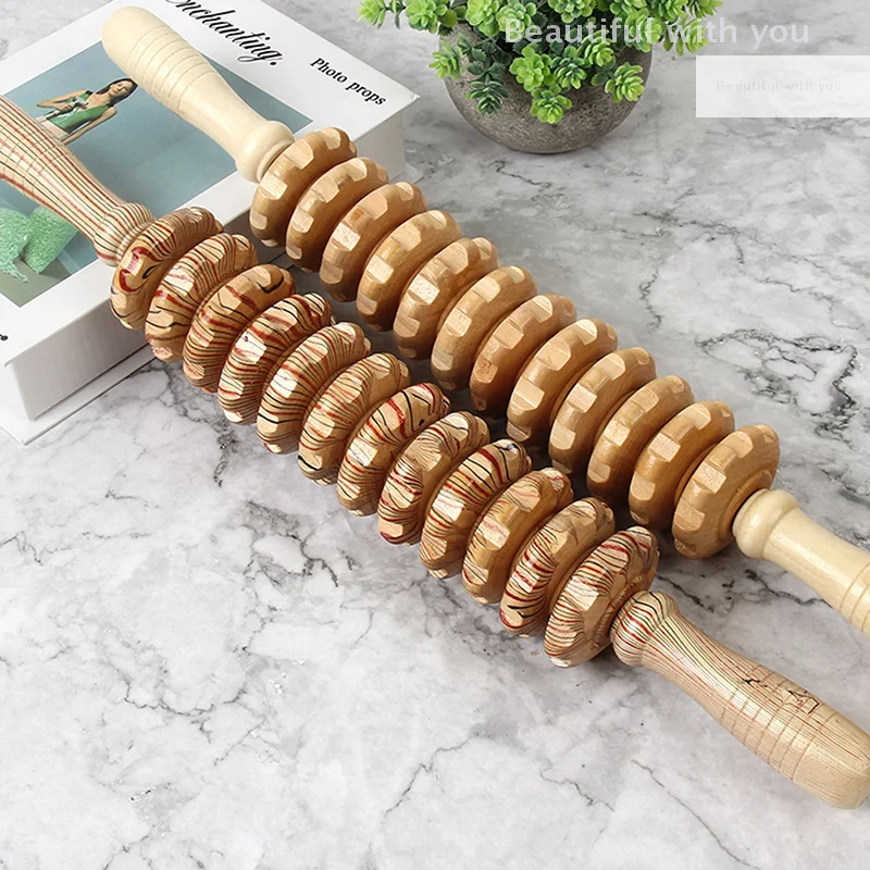 

Wood Roller Massage Tools Cellulite Trigger Point Manual Muscle Release