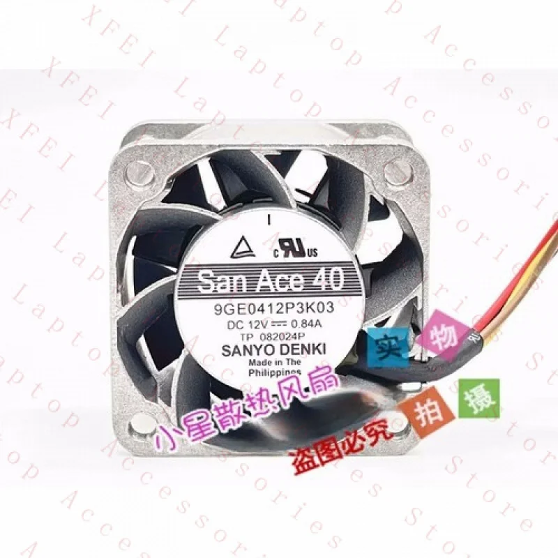 

F new FOR Sanyo 4CM 9GE0412P3K03 12V 0.83A aluminum frame large airflow cooling fan