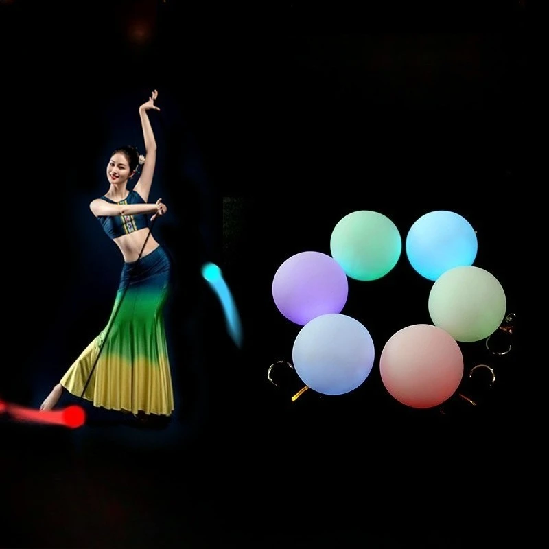 Boule lumineuse LED Ror pour Halloween, accessoire de danse du ventre, balle POI lumineuse, balle de Fitness, accessoires lumineux pour spectacle sur scène