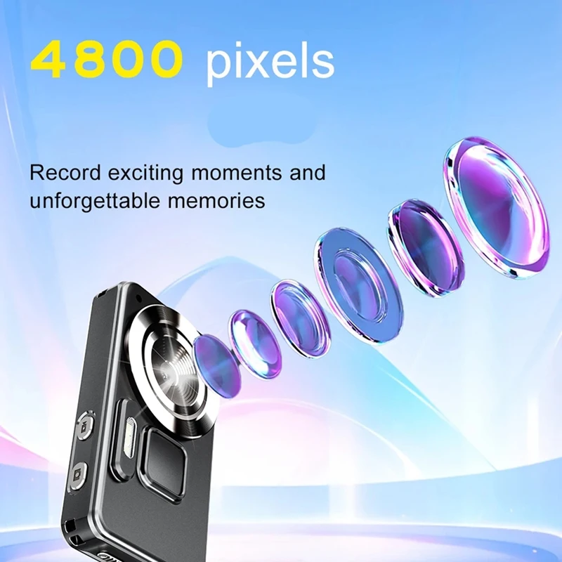 

Digital Kid Camcorder 2000mAh Long Battery Life 48MP 1080P Filter 16x Zoom Cam for Beginner Photography-A32R