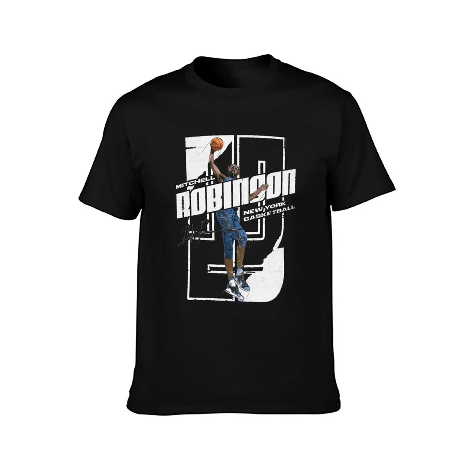 Mitchell Robinson Stretch T-Shirt, Summer Casual Cotton Tee, Oversized Streetwear Tops, Vintage Graphic Print, Unisex Men Women