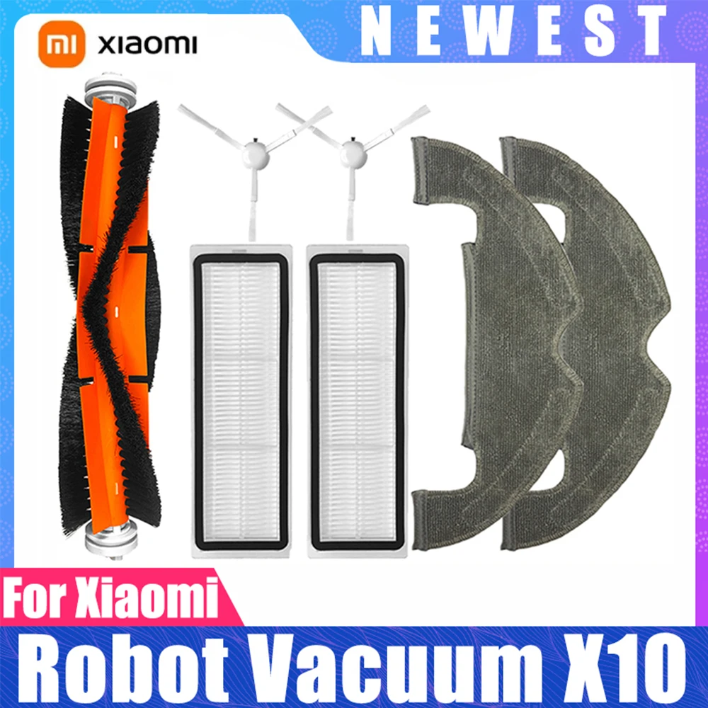 Compatible For Xiaomi Robot Vacuum X10 Main Side Brush Hepa Filter Mop Cloth Dust Bag Replacement Spare Parts Accessories