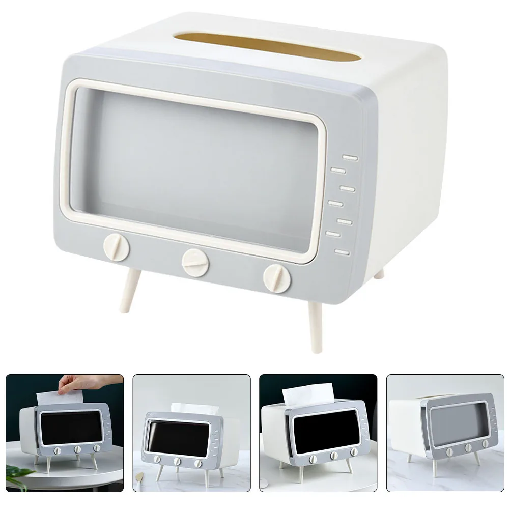 

1pc Multifunctional Desktop Box ing Creative Tissue Holder Decorative Tissue Dispenser For Home Hotel Use Phone Stand