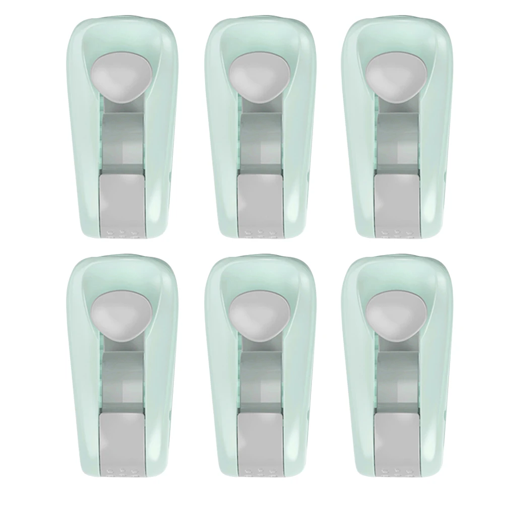 

6 pcs Quilt Fixator Clips Anti-Slip Bed Sheet Fastener Household Light Green Random Color Box For Mattress Pad Tablecloth