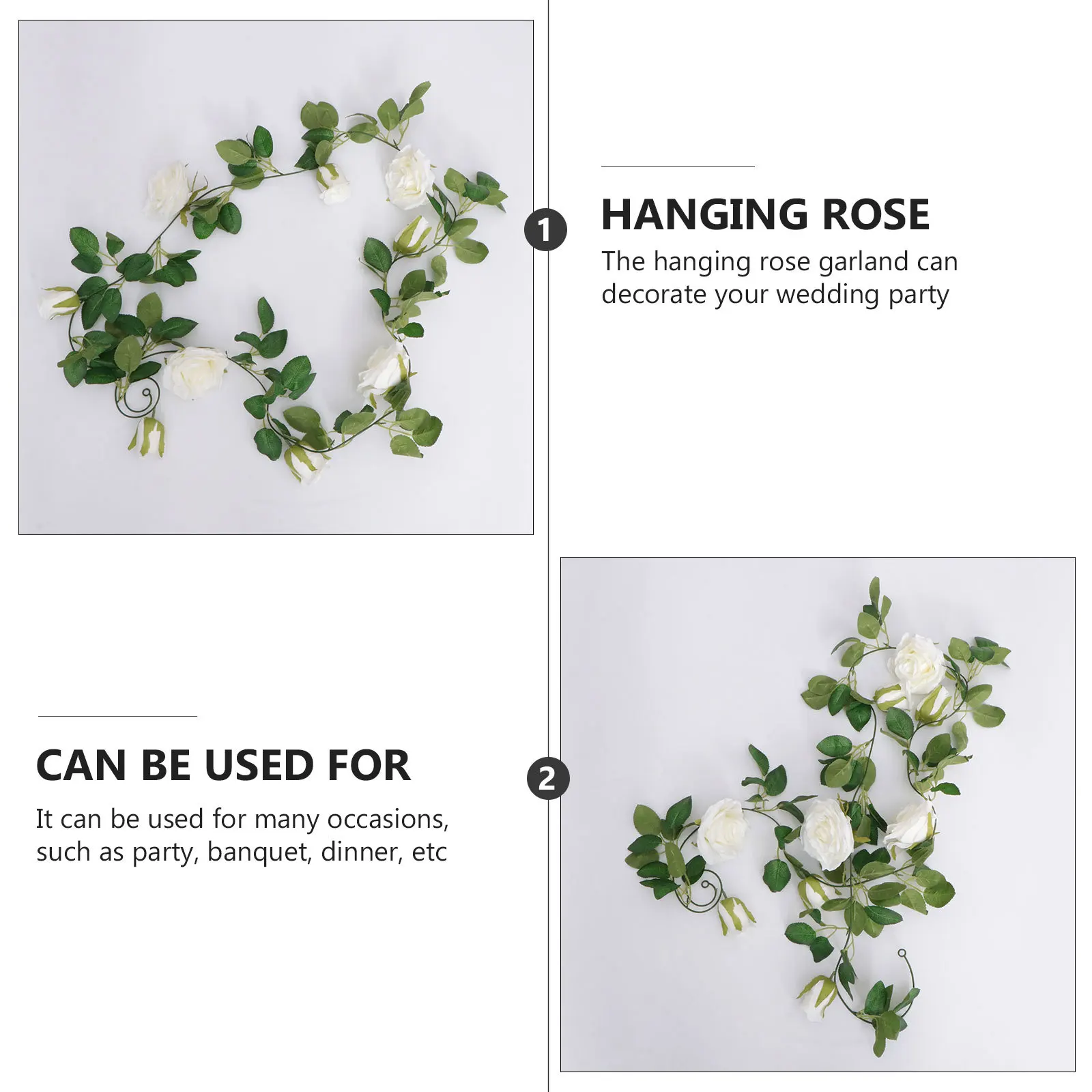 

Simulated Rose Vine Party Wedding Wall Decor Decorations for Reception Air Conditioning Pipe