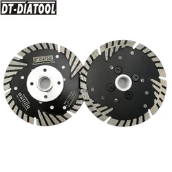 DT-DIATOOL 1pc 105/115/125mm Diamond Cutting Disc Wheel Protection Teeth Saw Blade for Granite Marble 5/8-11 thread Saw Blade