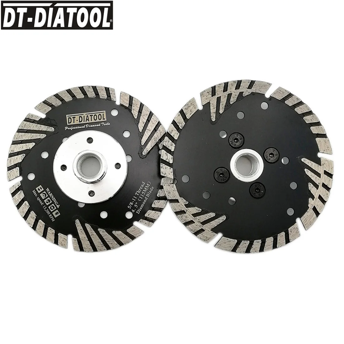 DT-DIATOOL 105/115/125mm Diamond Cutting Disc Wheel Protection Teeth Saw Blade for Granite Marble M14  5/8-11 thread Saw Blade