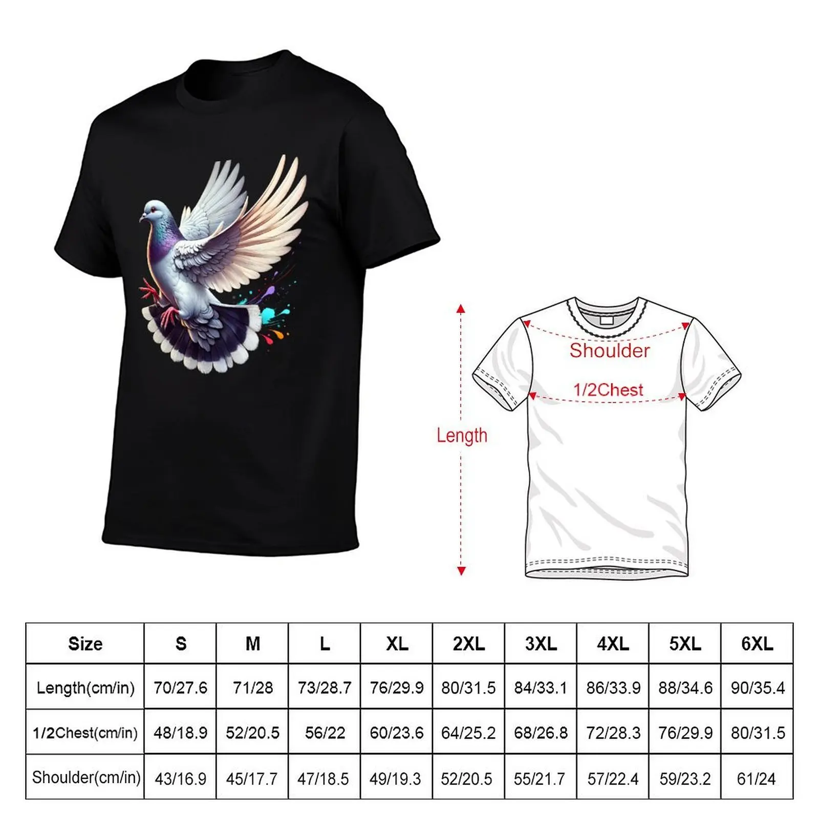 Pigeon Fly Bird Lover Birding Watcher T-Shirt cute tops anime stuff heavy weight t shirts for men