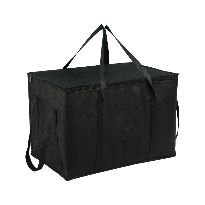 

Black Takeout Insulated Bag Food Hot Insulated Box Outdoor Picnic Aluminum Foil Bag
