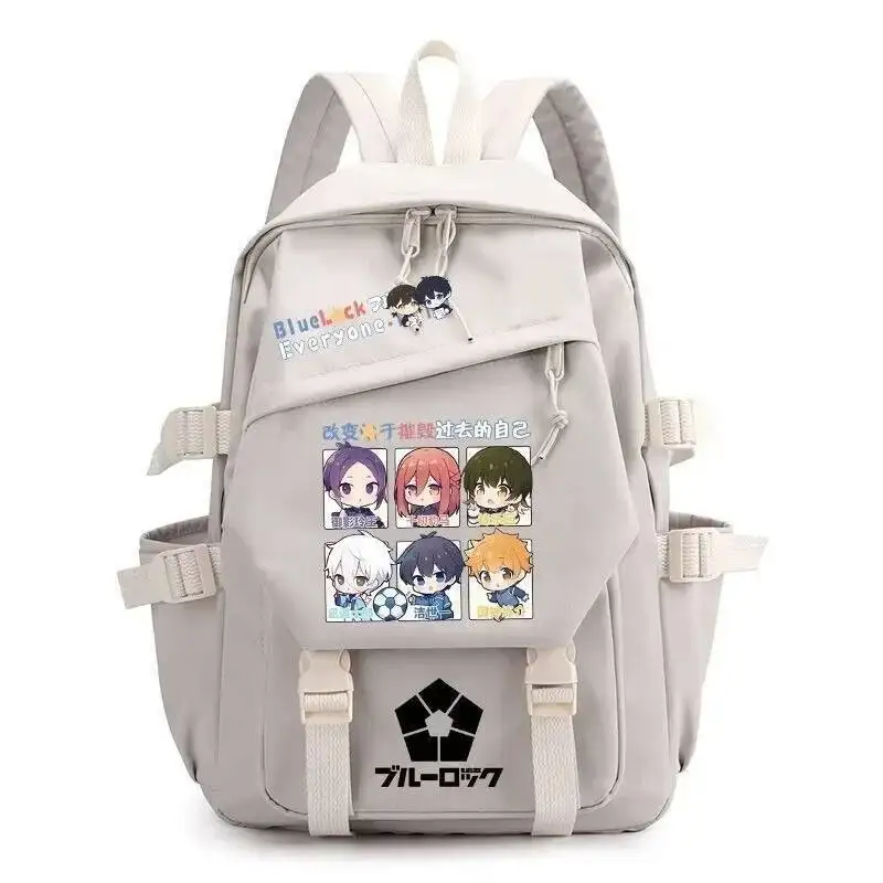 Juego de Anime negro verde rosa blanco azul cerradura estudiantes adolescentes Mochilas escolares Mochilas de gran capacidad para