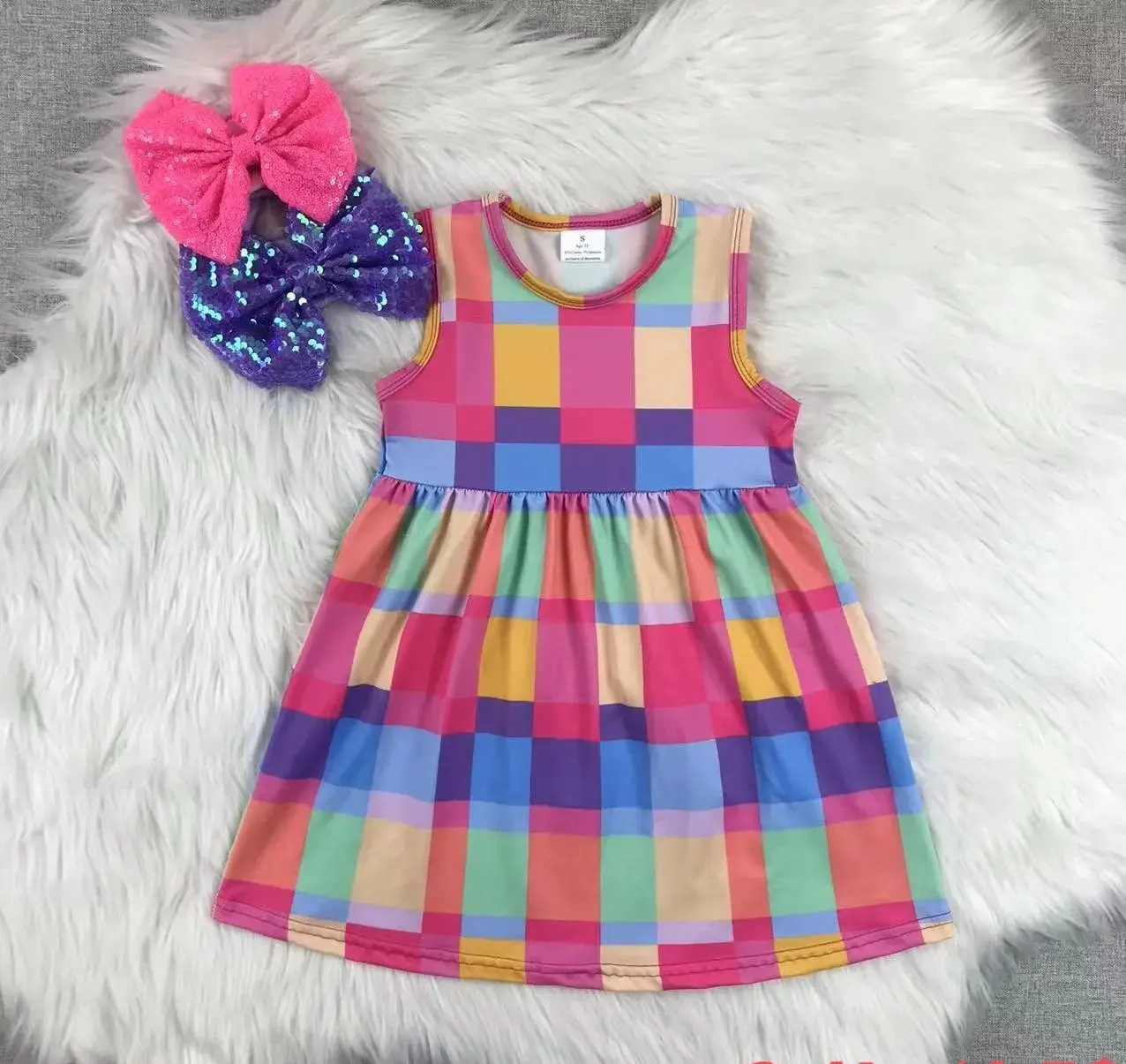 

Valentines Day Girl Baby Dress Romantic Pattern 0-14 Years Old Long Cotton Childrens Clothes