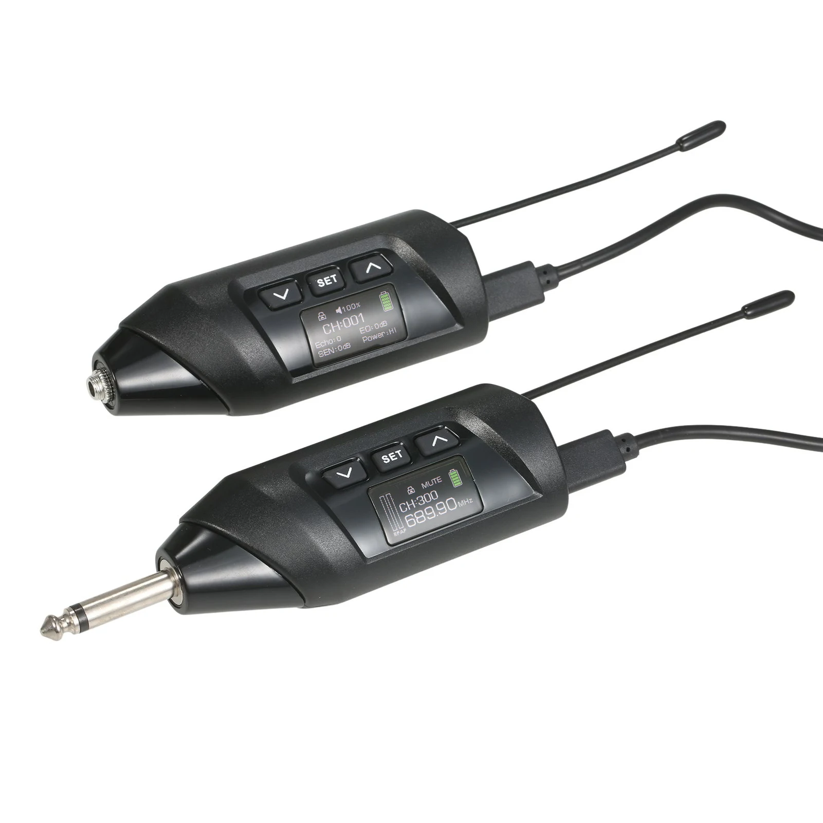 Saxofoon UHF draadloos microfoonsysteem TFT digitaal display Clip-on microfoon voor saxofoon trompetopname Live optreden