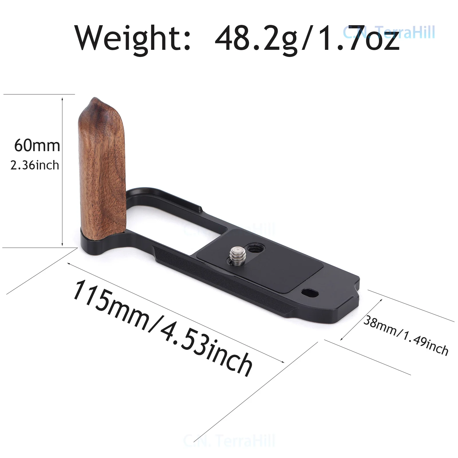 Wooden Camera Hand Grip Compatible with Sony RX1R3 RX1M3 Walnut Handle Ergonomic Photography Accessory