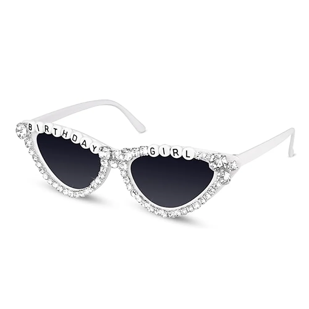 White Birthday Girl Rhinestone Accessory Birthday Party Guest of Honor Decoration Exquisite Elegant Gift for 18 20 30th Womens