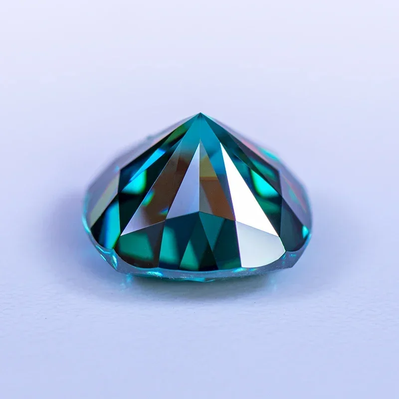 Pierre Moissanite coupe coussin couleurs primaires couleur vert émeraude laboratoire grandir diamant pierres précieuses en gros avec certificats GRA