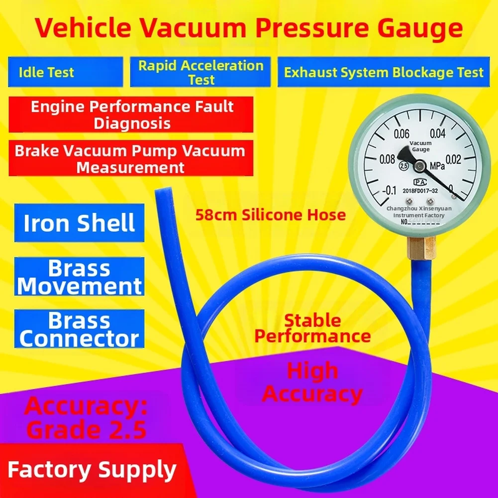 مقياس ضغط الفراغ للسيارات مقياس ضغط الفراغ اختبار الضغط الإيجابي والسلبي مقياس إصلاح السيارات لإصلاح السيارات
