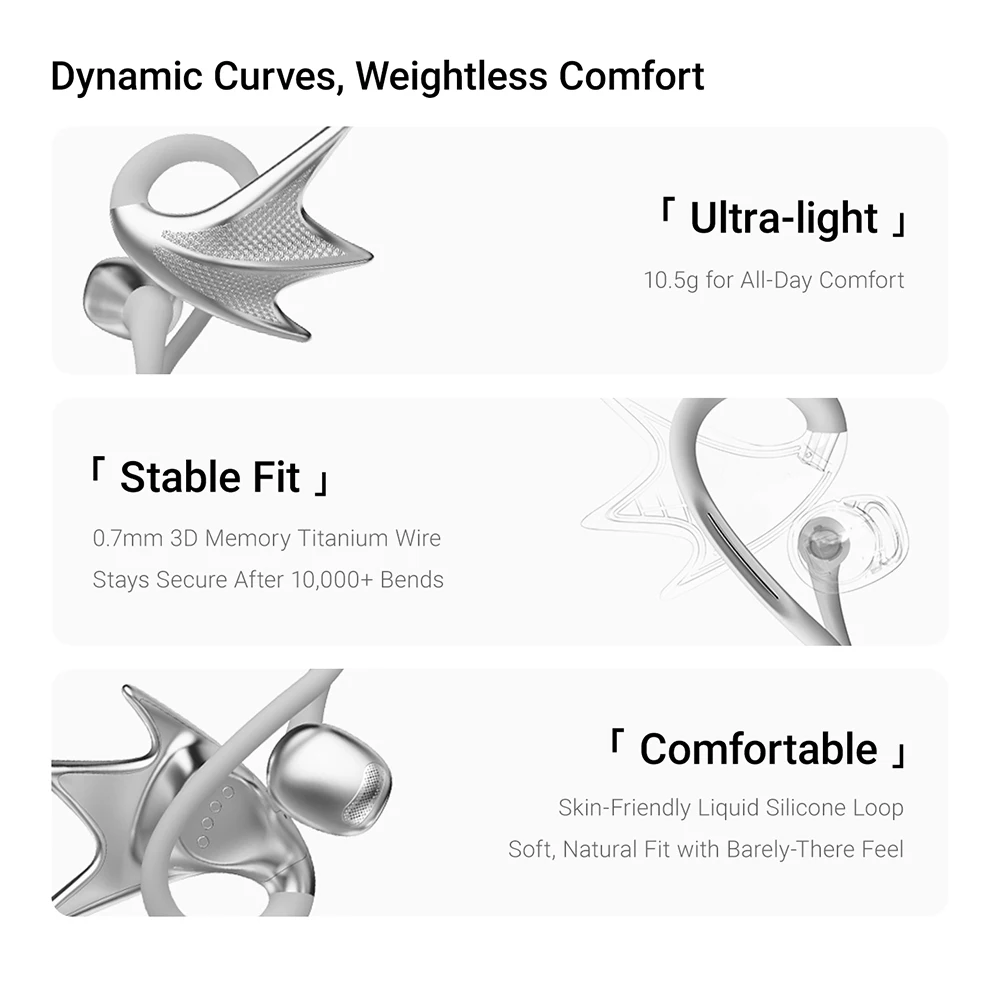 سماعات أذن لاسلكية REAL YOUNG H700 JWS صوت عالي الدقة QCC3091 aptX معزز جهير التكيف 40 ساعة وقت اللعب تطبيق AI #3