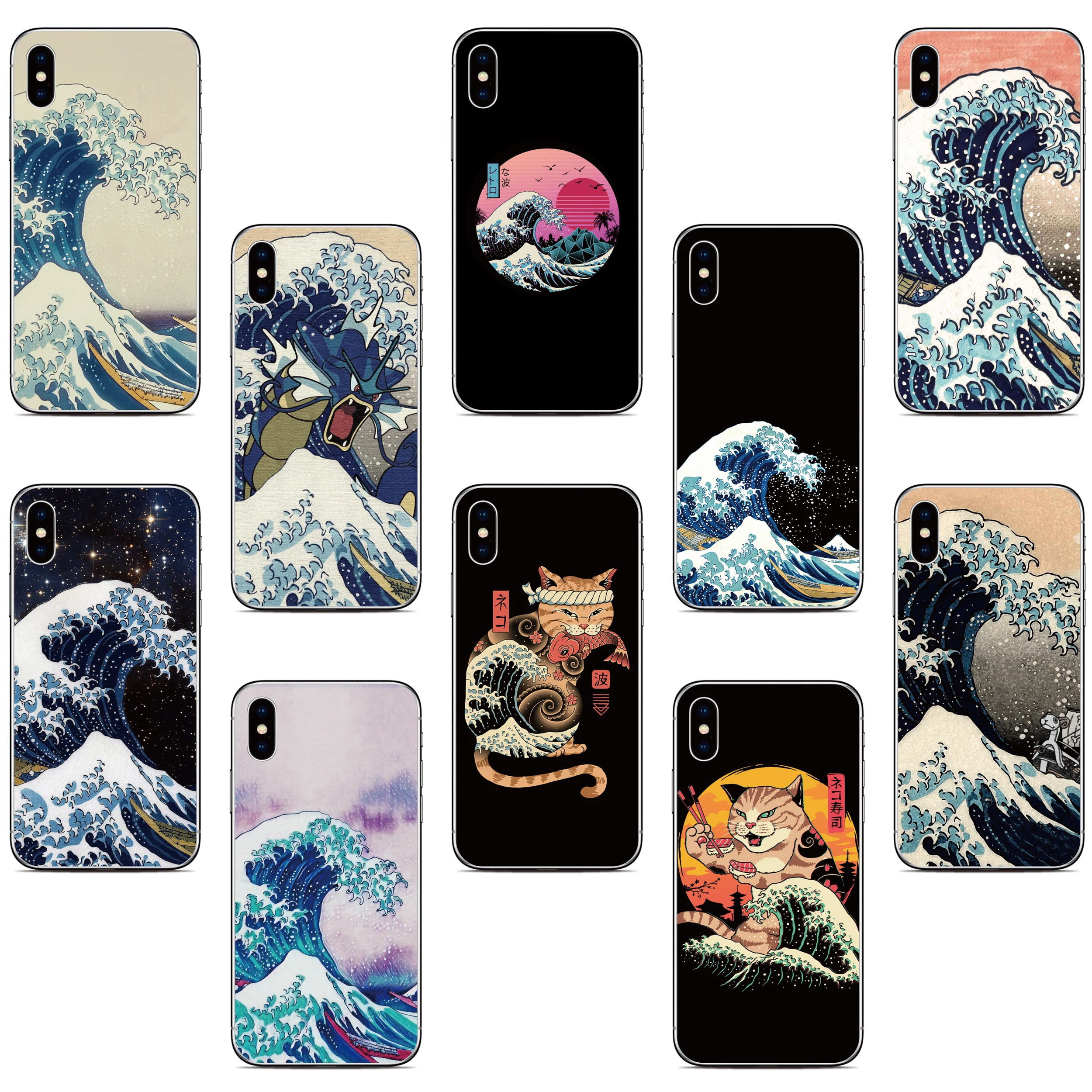 Wave off Kanagawa Cover For Cubot A30 A20 A10 X70 Max 5 P80 Note 50 21 Oukitel C58 C19 C57 Pro C35 C36 P1 C53 C51 C50 Phone Case