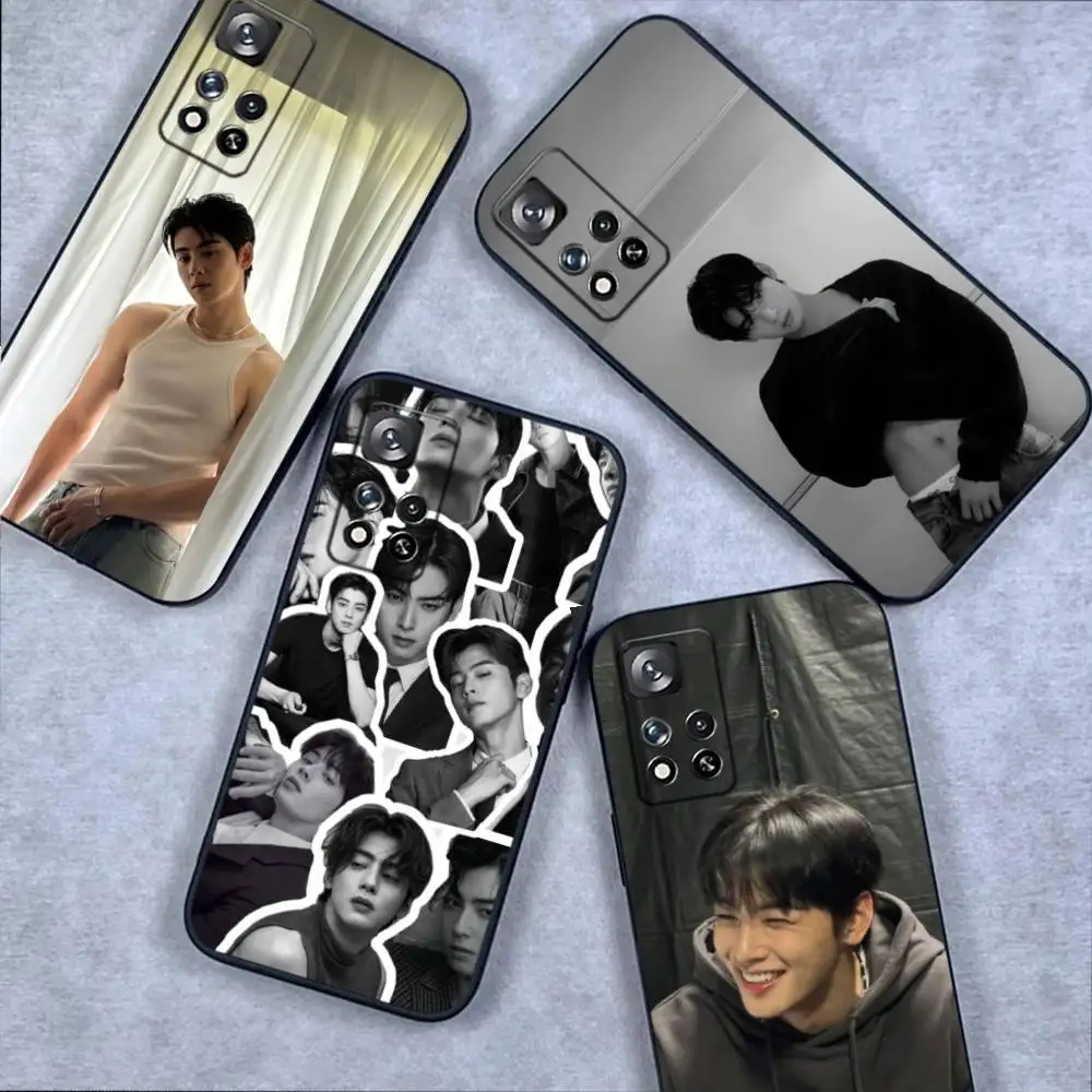 

Cha Eun Woo Phone Case For Samsung S 25,24,23,22,30,21,10,9,Ultra,Plus,Lite,FE,4,5G Black Soft Case