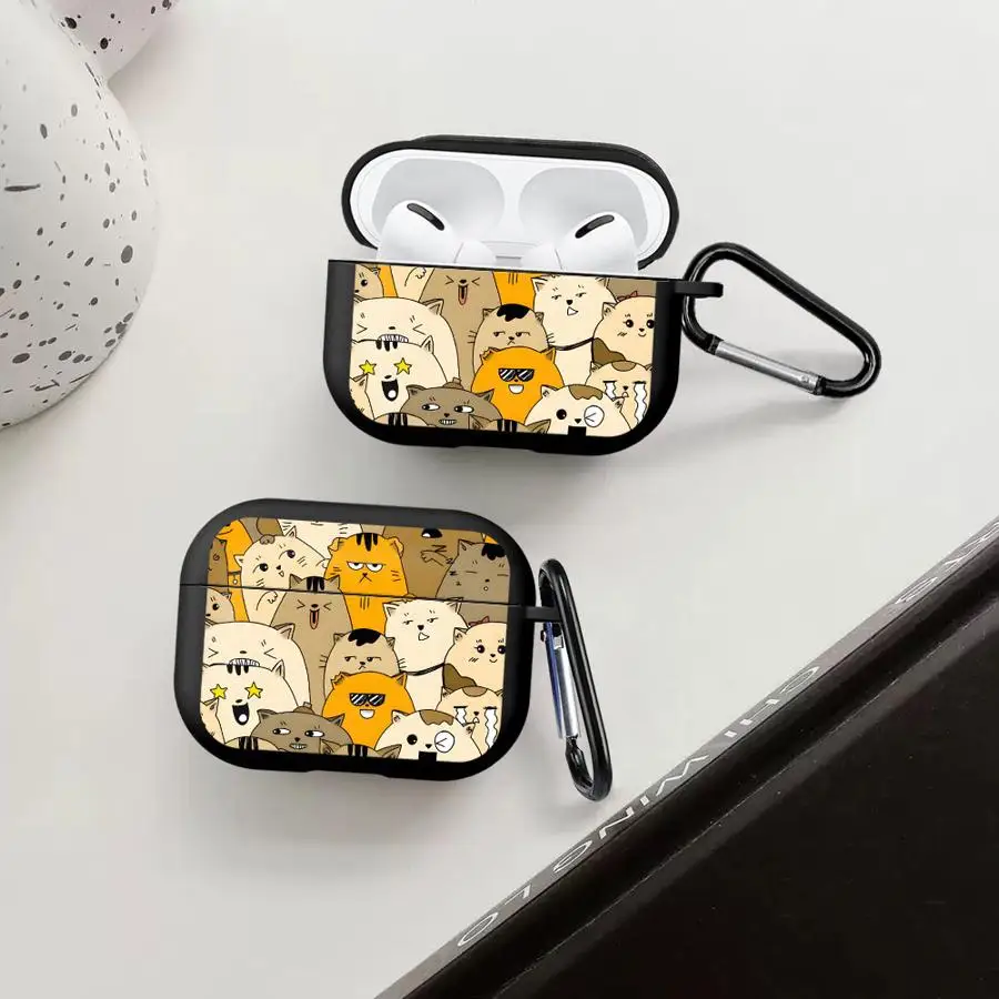 

Earphone Cases Cover Case For Airpods 4 Pro3 2 3 1 Pro Pro2 Cartoon Peculiar Cat