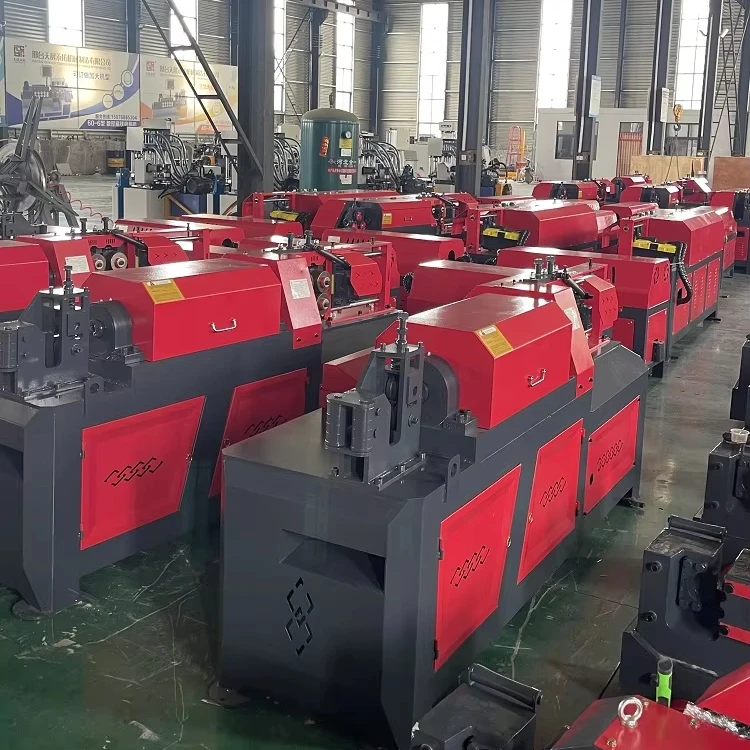 High Speed Rebar Coils Metal Straightener 4-14mm Rebar Steel Bar Wire Straightening And Cutting Machine