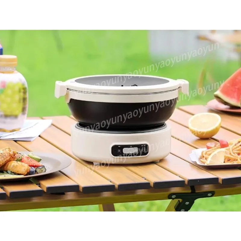 Portable Electric Cooking Pot, Travel Split Small Pot, Stainless Steel Model