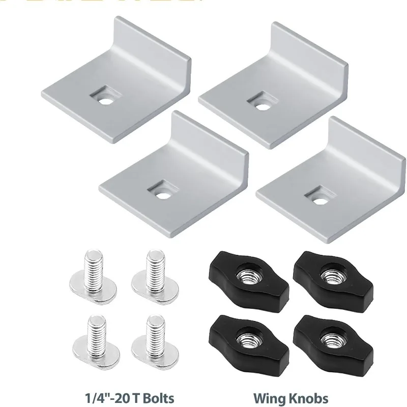 71821 Four Pack T Type Clamp Kit Woodworking T Track Stop Position Block Replacement Component