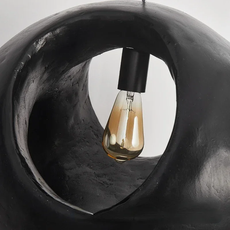 Imagem -03 - Modern Wabi Sabi Led Pendant Lamp Lustre Minimalista Preto Creative Home Decor Light Sala de Jantar Cozinha Quarto Designer