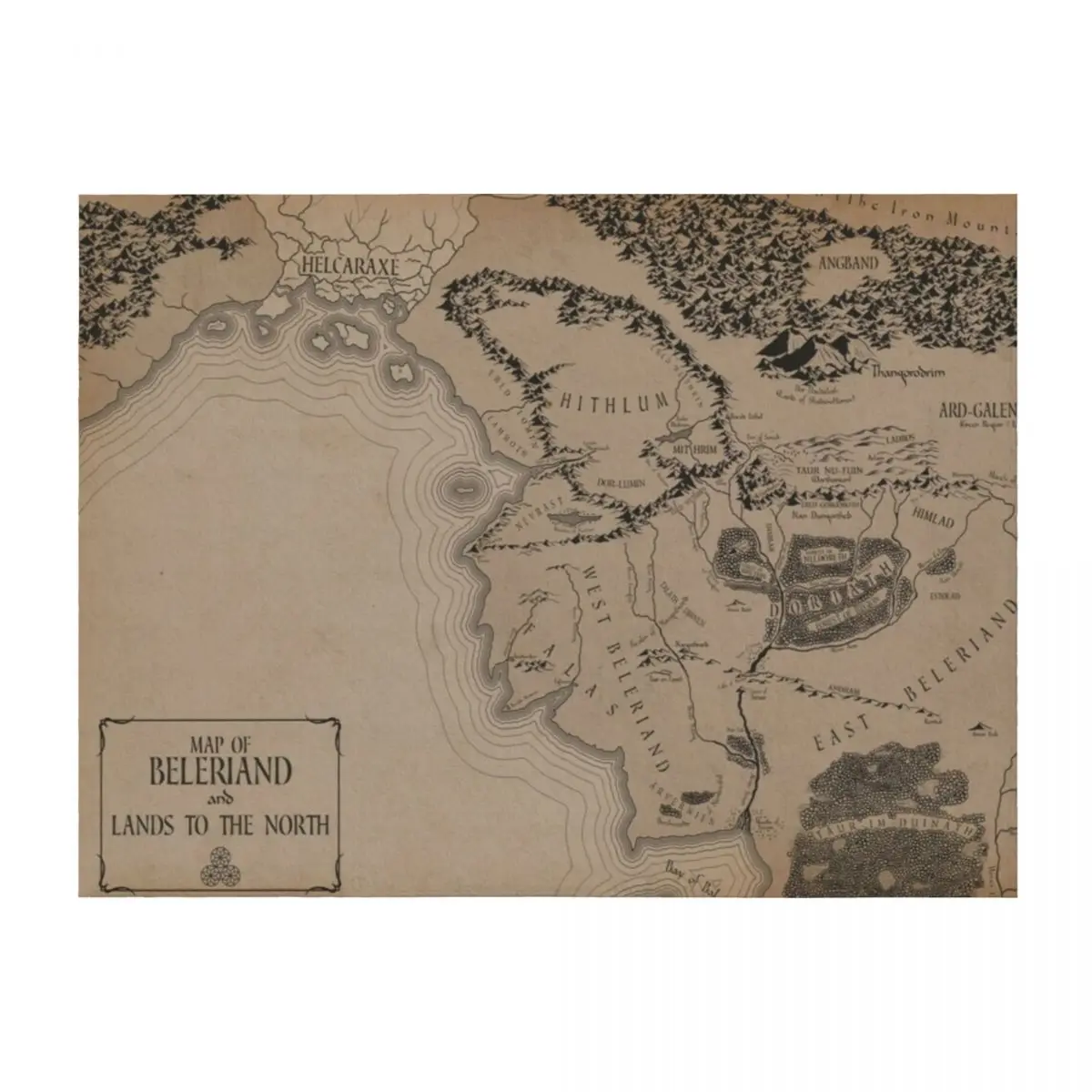 

Map of Beleriand Throw Blanket Bed linens Weighted Sofas Blankets Sofas Of Decoration Blankets