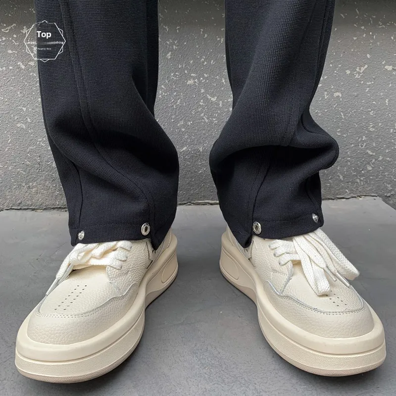 

Tall Men's Wooutters Straight Leg Long Pants American High Street Trendy Workwear Flared Trousers Casual Summer Faion