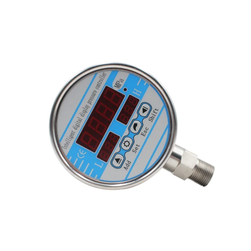 0-100Mpa Digital Pressure Gauge 100mm Dial Electronic Contact Hydraulic Pressure Gauge 200bar 400 bar 600bar 1000bar Manometer