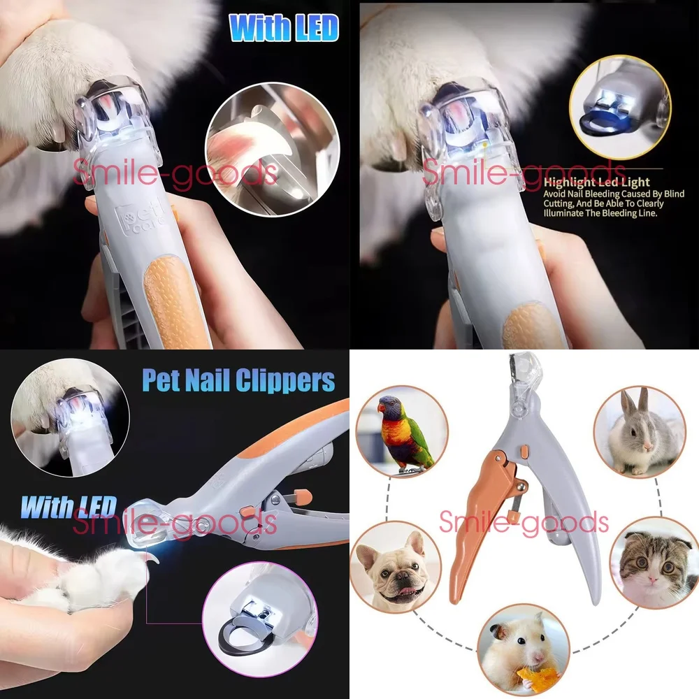 

Professional Pet Nail Clipper with LED Light for Dogs and Cats Adjustable Safety Nail Trimmer Tool Quiet Small Animal Grooming