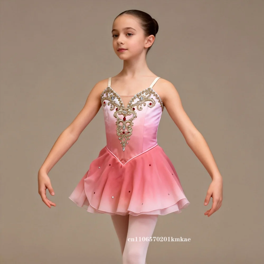 Ballet Dance Variation Costume Performance Short Skirt for Adults and Children Transitional Color Customization Competition