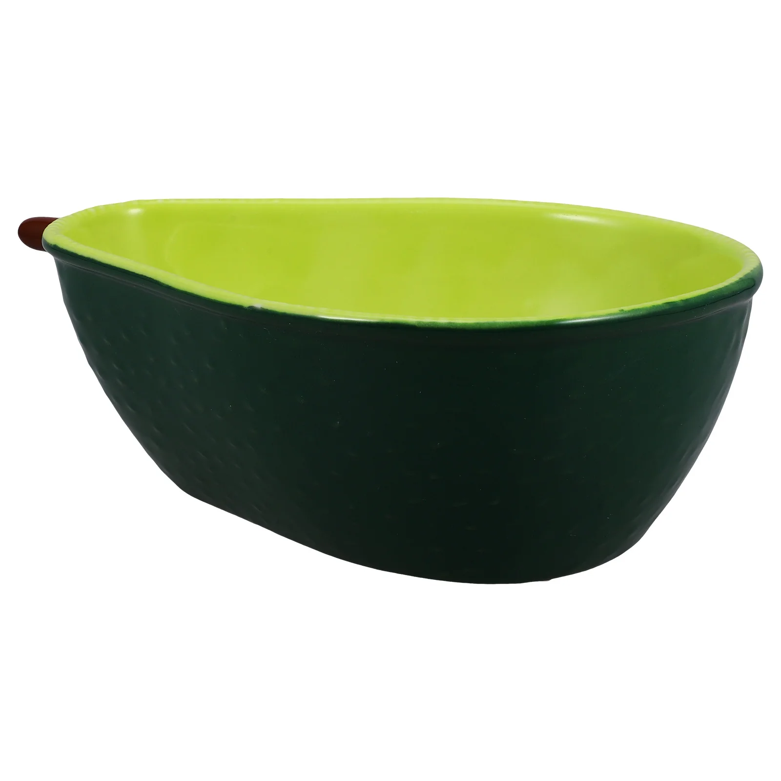 

Avocado Shaped Ceramic Bowl Home Kitchen Tableware Easy Clean Multiuse Food Salad Dessert Storage Tray