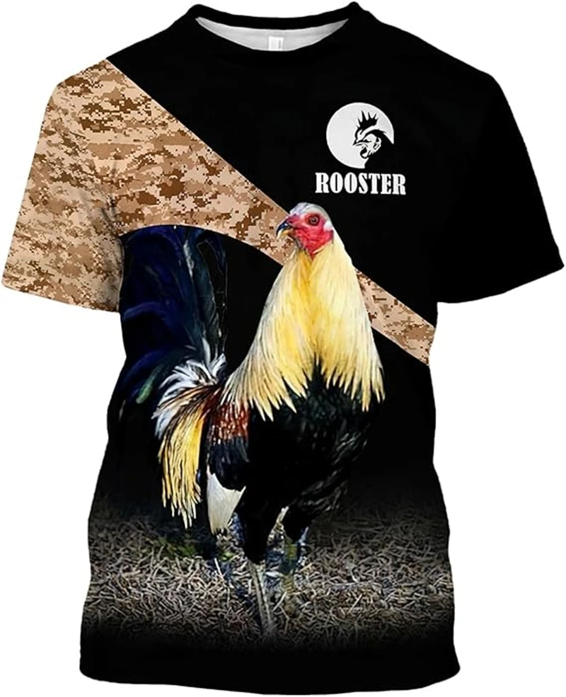 ثلاثية الأبعاد طباعة الديوك الجرافيك تي شيرت الرجال الشارع الشهير الصيف Harajuku قصيرة الأكمام المحملة للجنسين عادية الديك نمط المتضخم تي شيرت #1